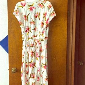 Light weight floral wrap dress